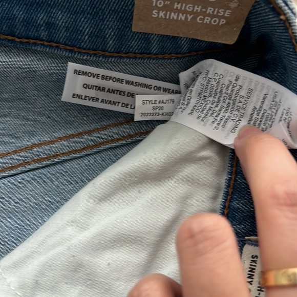 Nwot Madewell 10” high rise skinny crop size 25 - Picture 3 of 4